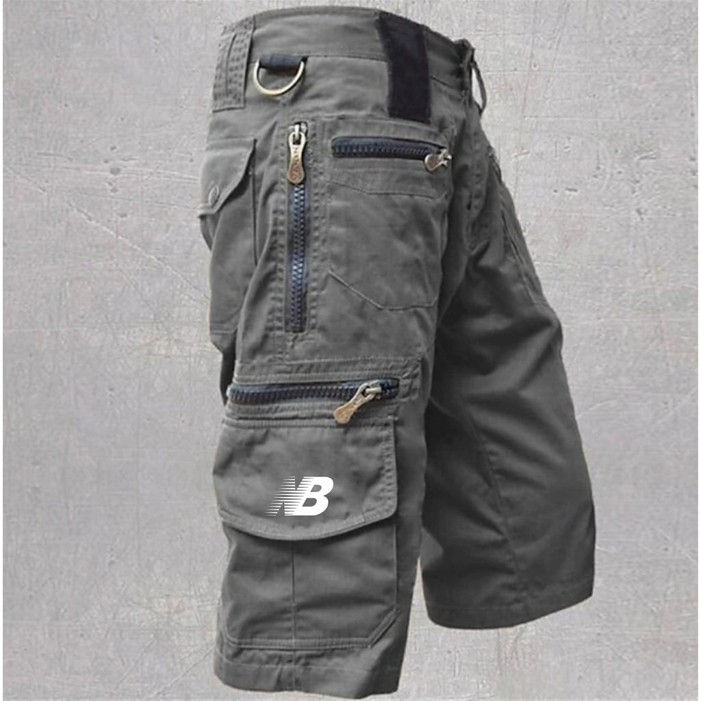 Men's work trousers  zip pockets multiple pockets  solid colour outdoor