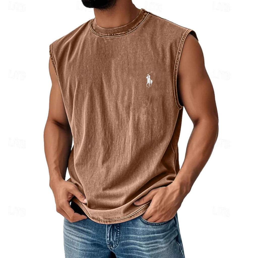 Men's Tank Top Undershirt Sleeveless Shirt Sleeveless Crew Neck Summer Plain Fashion Classic