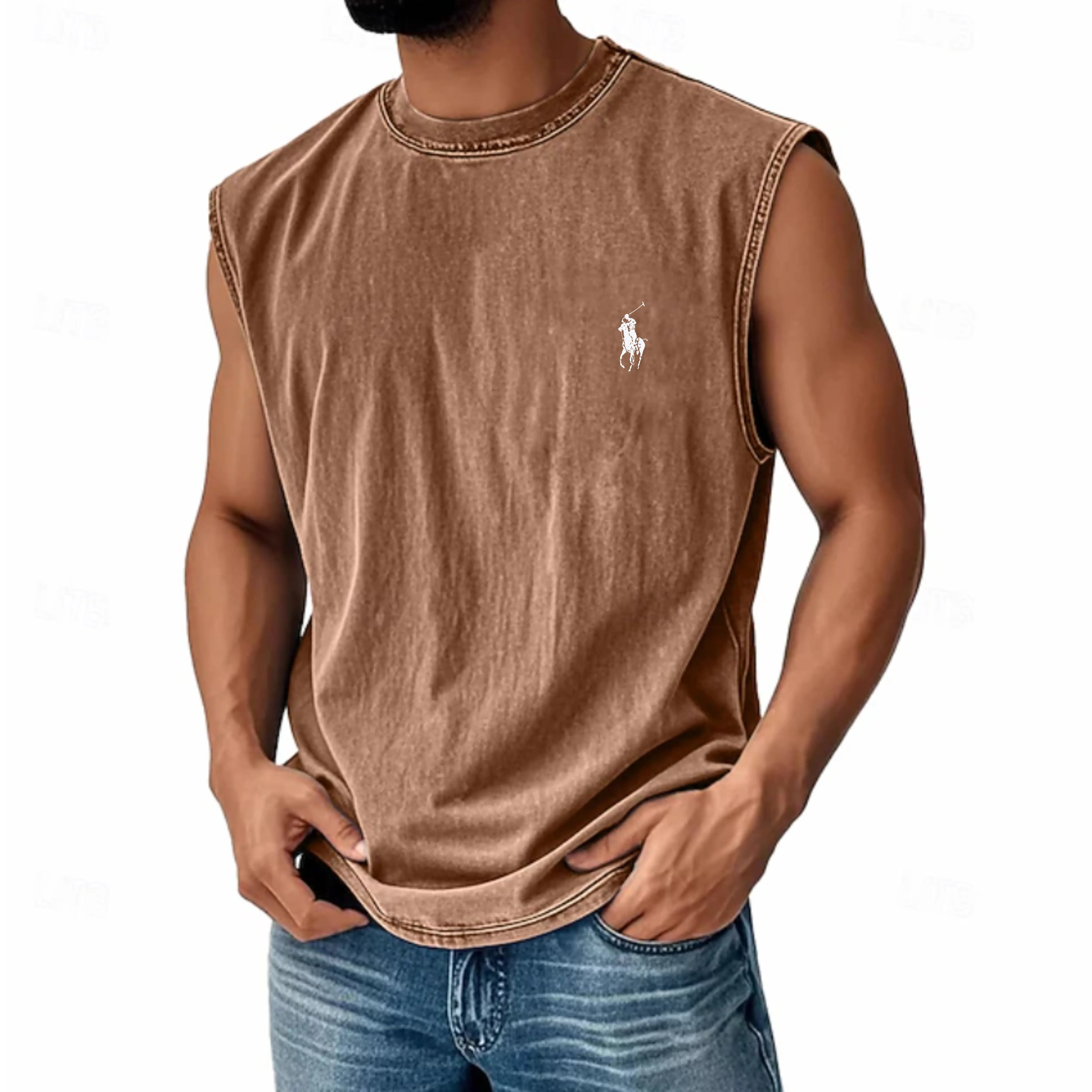 Men's Tank Top Undershirt Sleeveless Shirt Sleeveless Crew Neck Summer Plain Fashion Classic