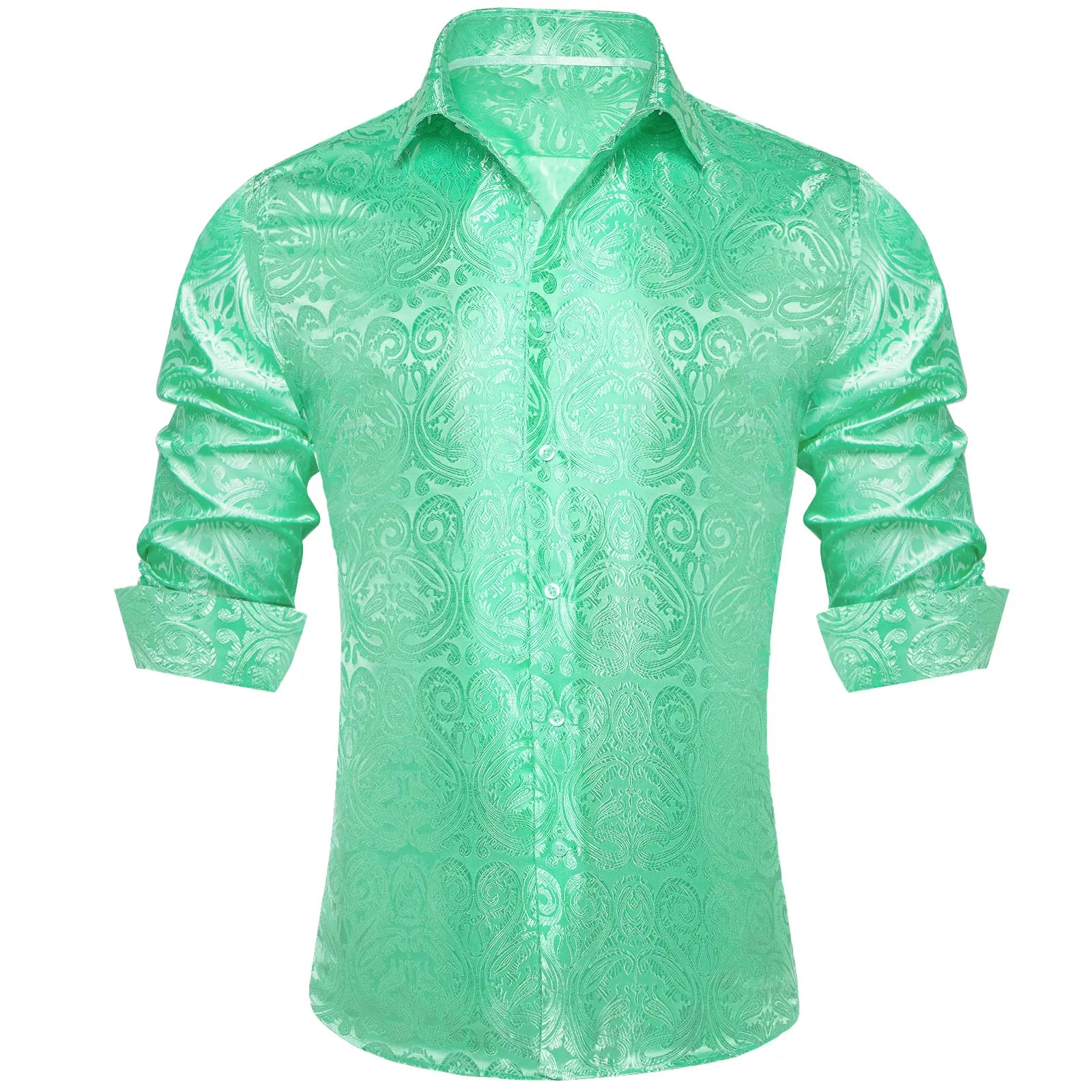 AILISUS Black Men's Paisley Shirt Business Sunscreen Anti-wrinkle Formal Shirt Button Shirt Simple Commuter Men's Summer Tops Casual Longsleeves Casual Soft Fit