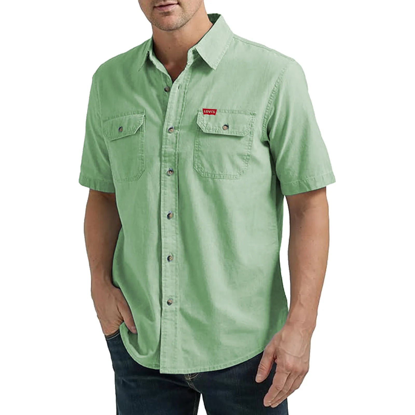 Wrangler Authentics Men's Short Sleeve Classic Woven Shirt