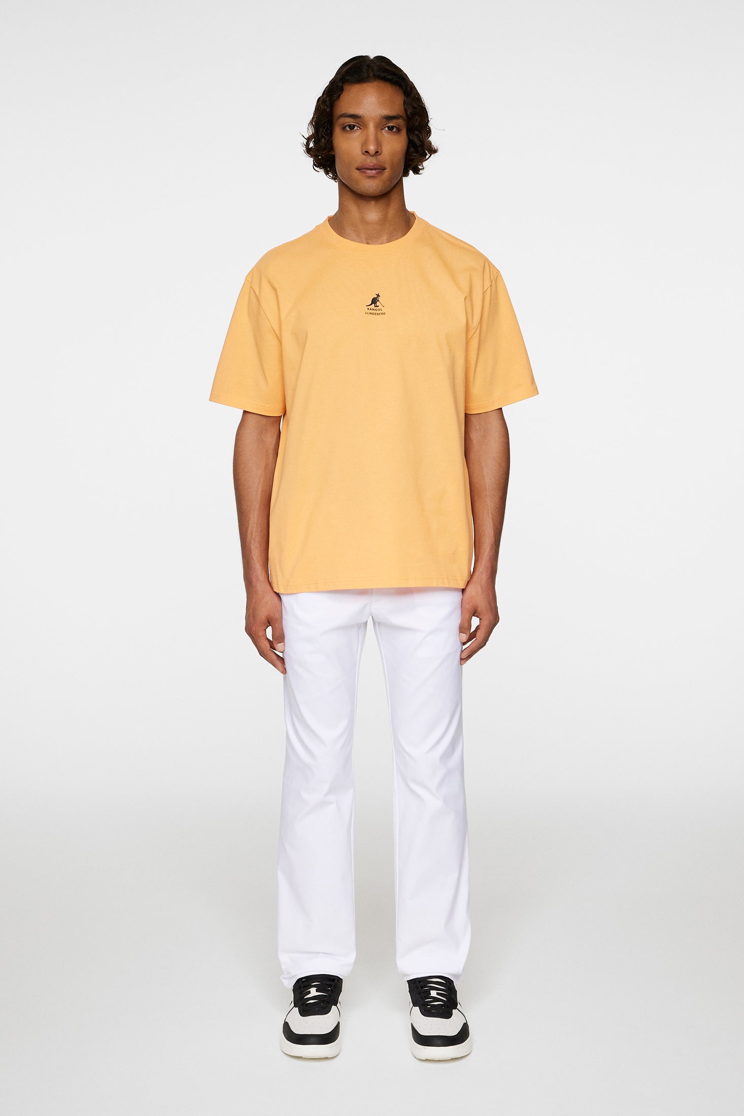 J.LINDEBERG DAVIE T-SHIRT MOCK ORANGE