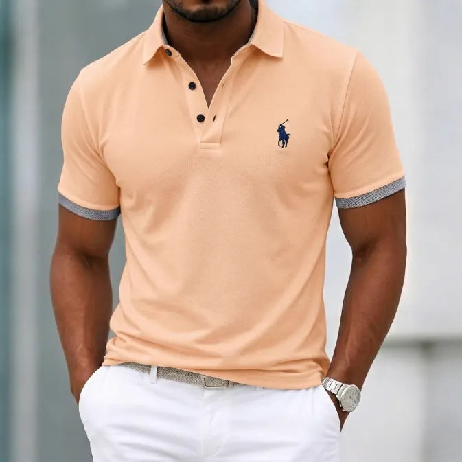 Men's Polo Shirts Casual Vacation Lapel Short Sleeve Modern Comfortable Plain