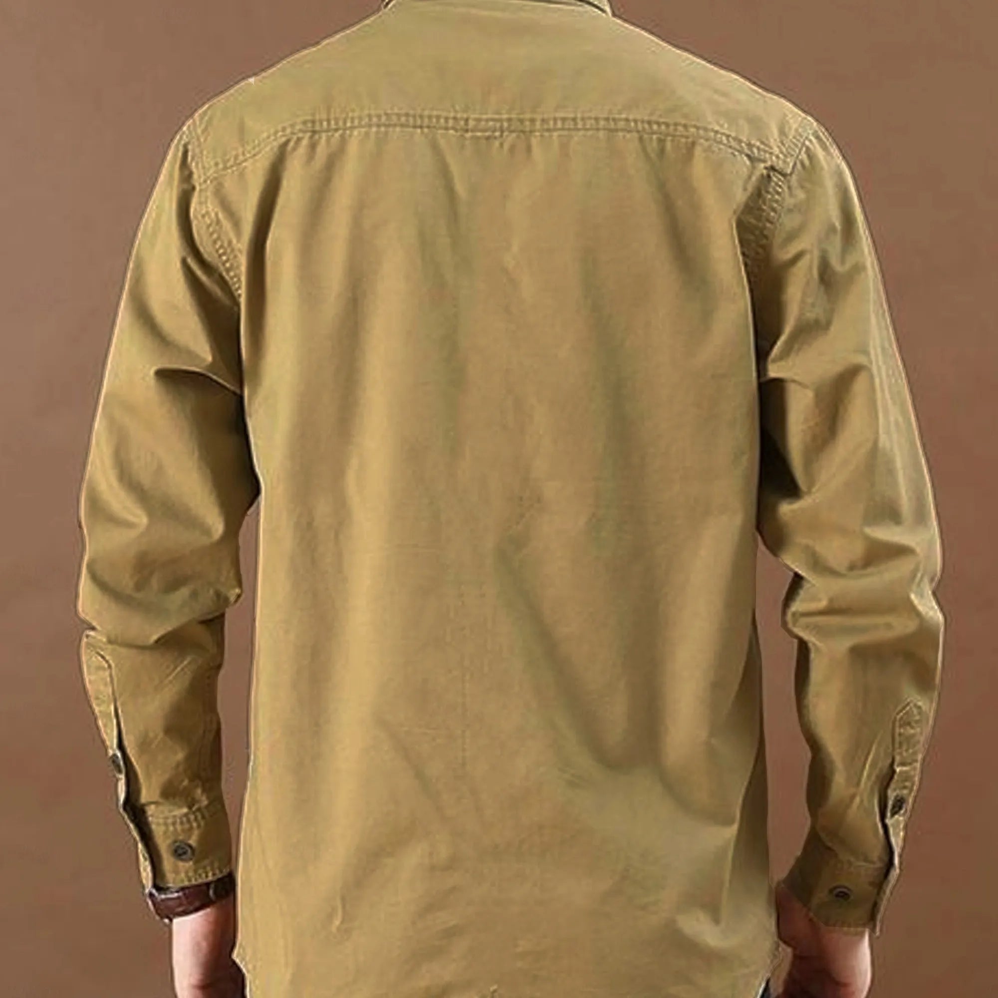 Men's Cow Print Work Shirt Western Shirt Cargo Shirt Long Sleeve Casual