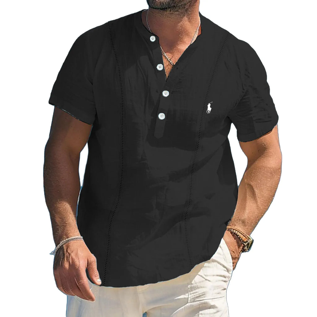 Men's Shirt Linen Shirt Guayabera Shirt Popover Shirt Summer Shirt