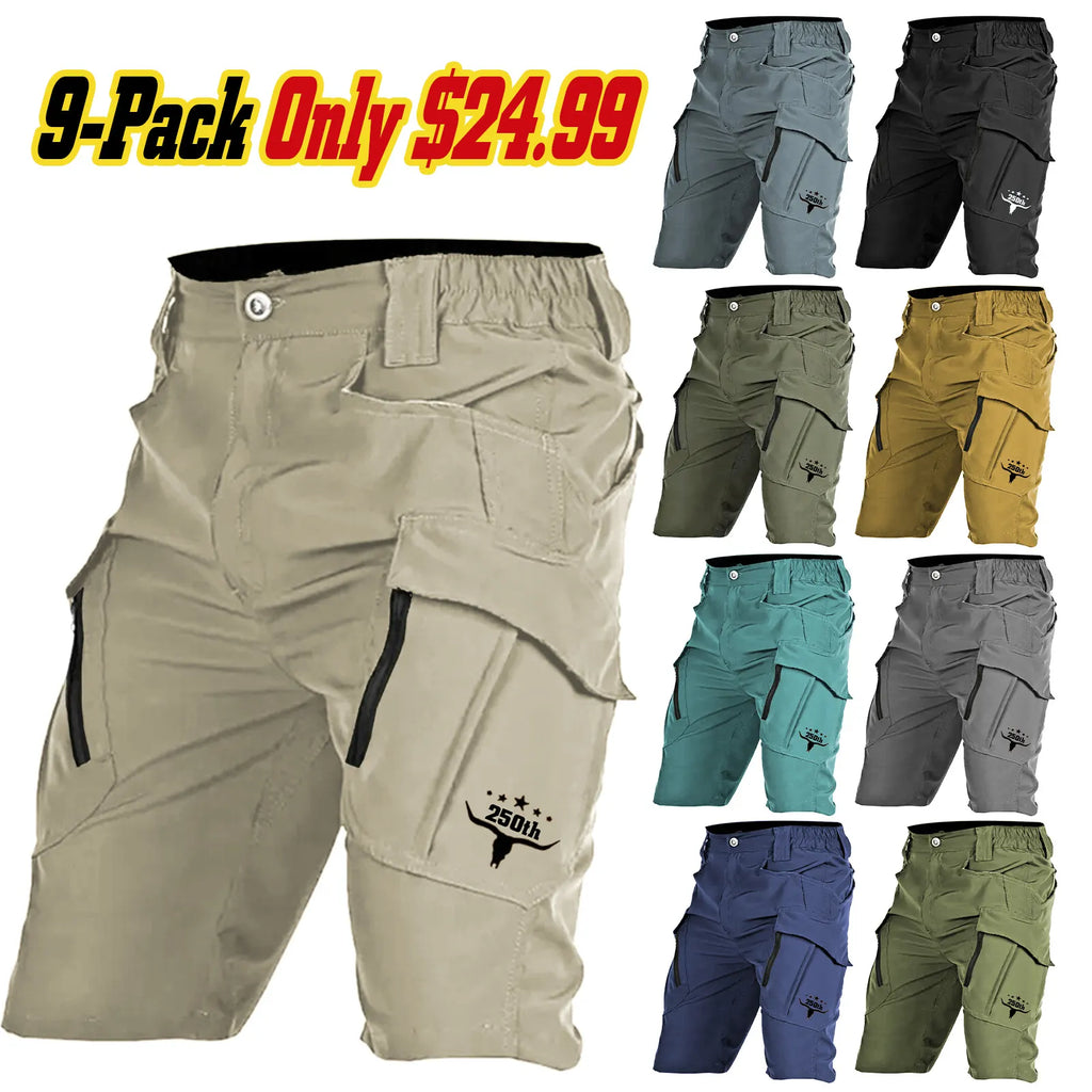 Men's Tactical Shorts Cargo Shorts Zipper Pocket Plain