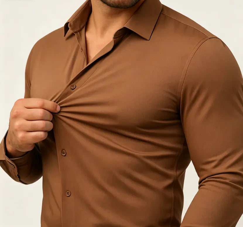 8-Pack Alimens&Gentle Men's Stretch Dress Shirts Short Sleeve Slim Fit Business Casual Button Down Shirts Muscle Fit Men's Dress Shirts Shortsleeve Menswear gifts for dad Top Plain