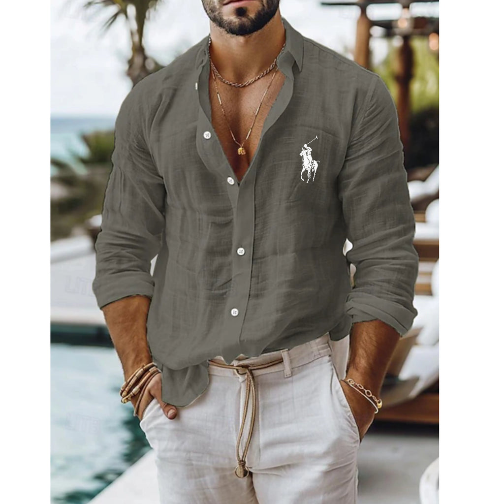 Men's Shirt Linen Shirt Summer Shirt Beach