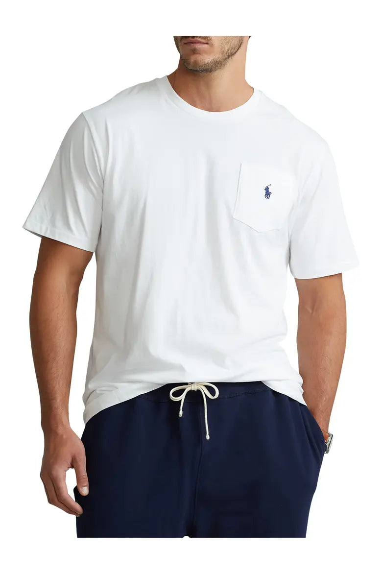 Big & Tall Classic Fit Jersey Crewneck Pocket Tee