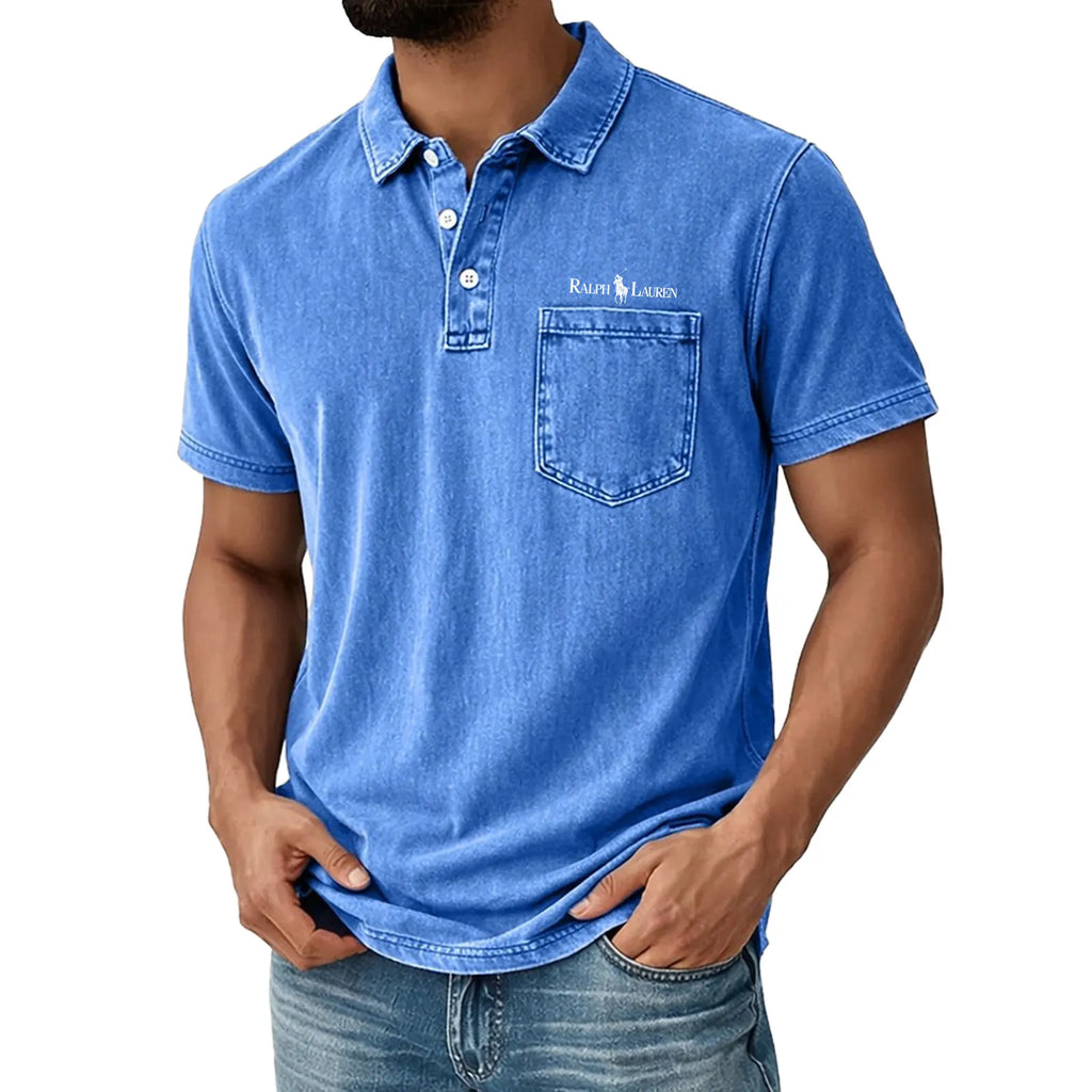 Men's Shirt Casual Shirt Denim Shirt Cotton Acid Wash Shirt