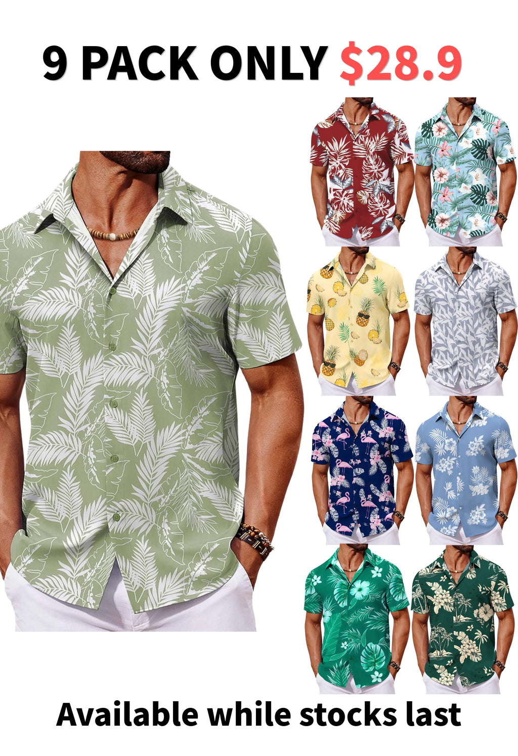 COOFANDY Mens Hawaiian Shirt Short Sleeve Button Down Shirts Tropical Floral Summer Beach Shirts