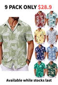 COOFANDY Mens Hawaiian Shirt Short Sleeve Button Down Shirts Tropical Floral Summer Beach Shirts