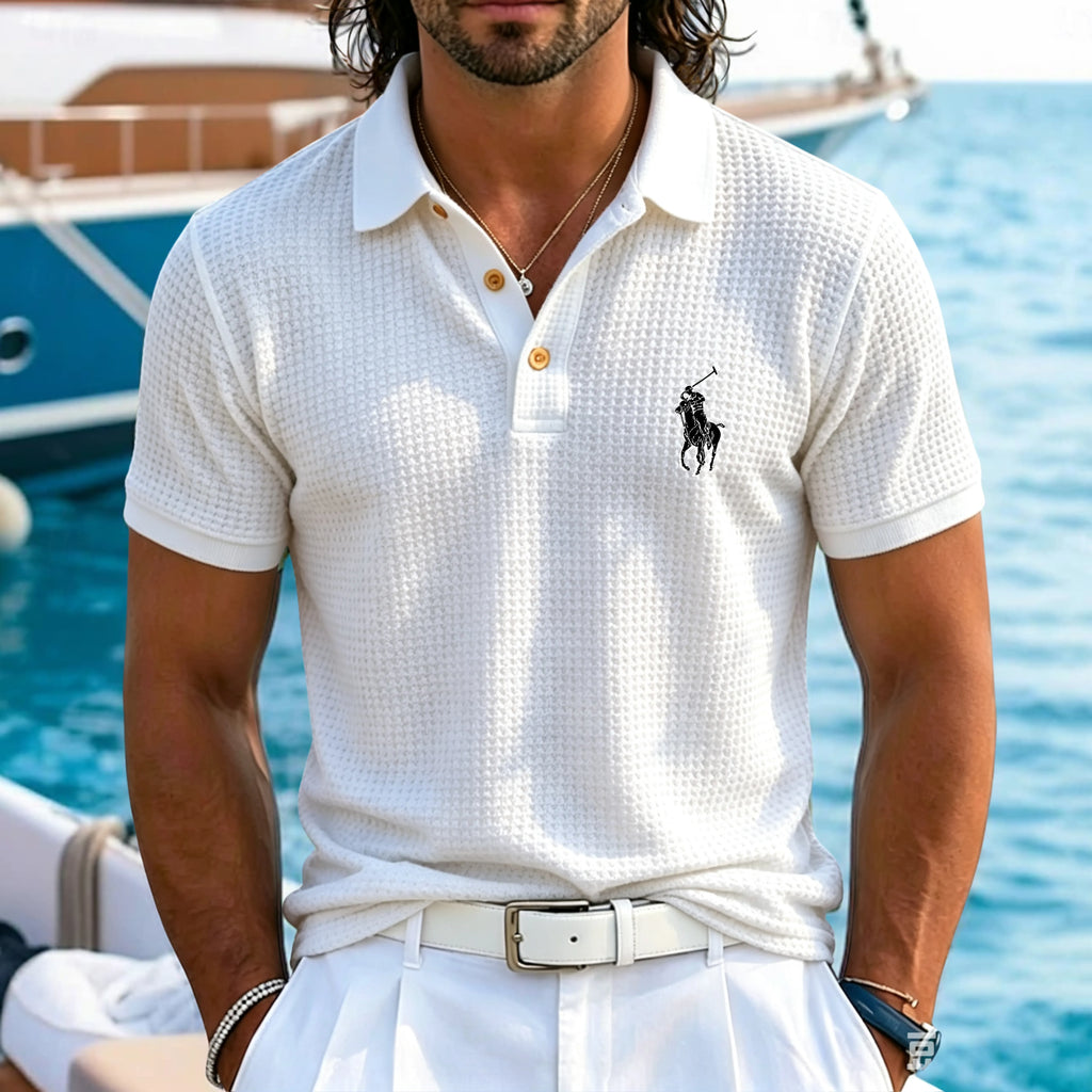 Men's Golf Shirt Golf Polos Shirts Casual Work Lapel Short