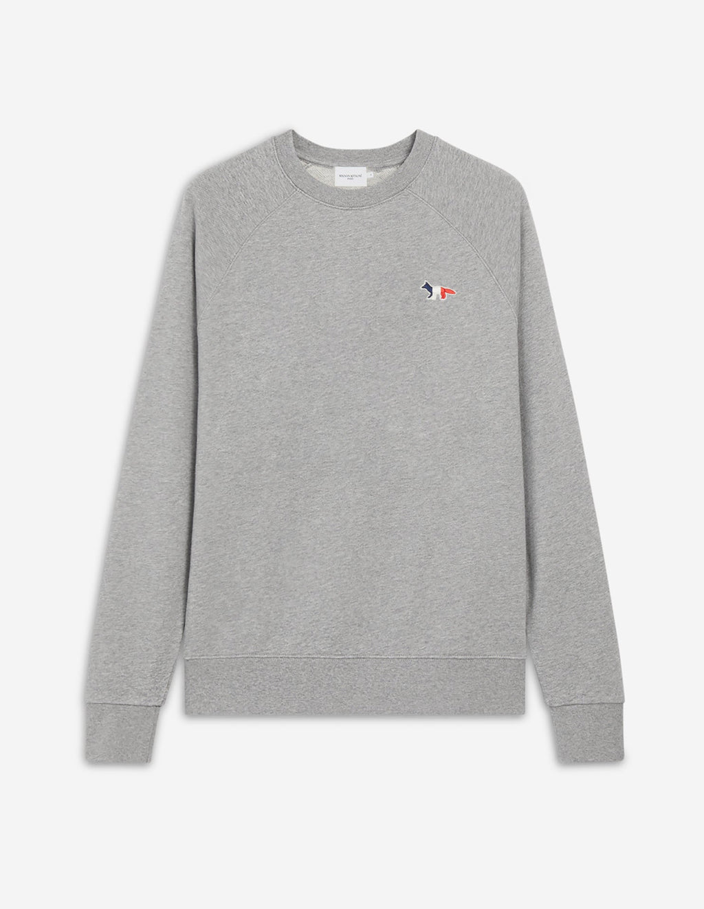 Tricolor Fox Patch Clean Sweatshirt Grey Melange