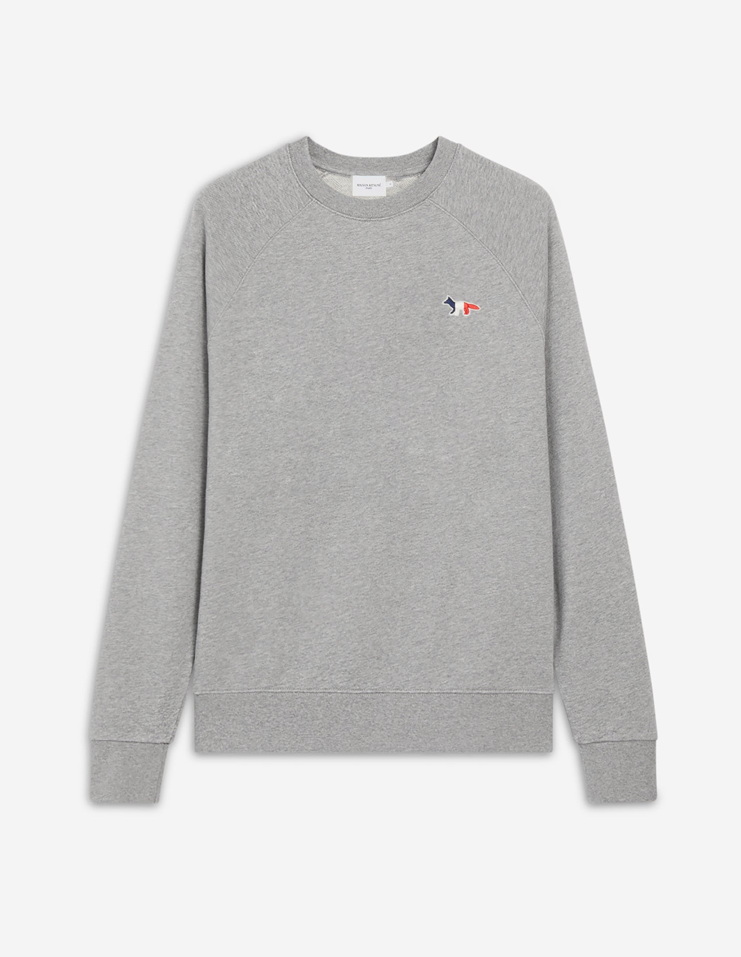 Tricolor Fox Patch Clean Sweatshirt Grey Melange