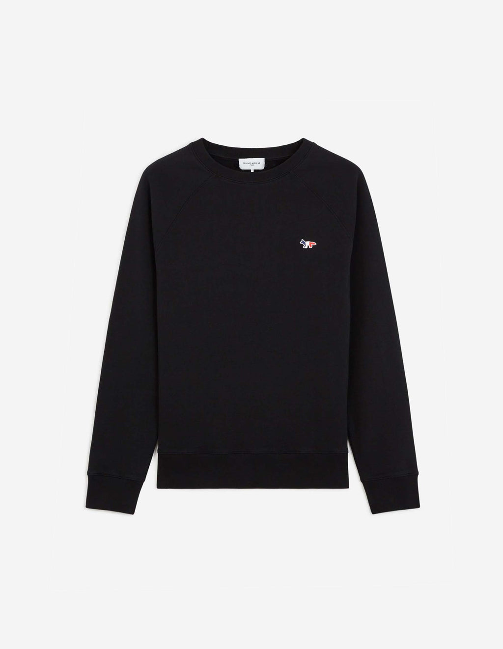 Tricolor Fox Patch Clean Sweatshirt Black