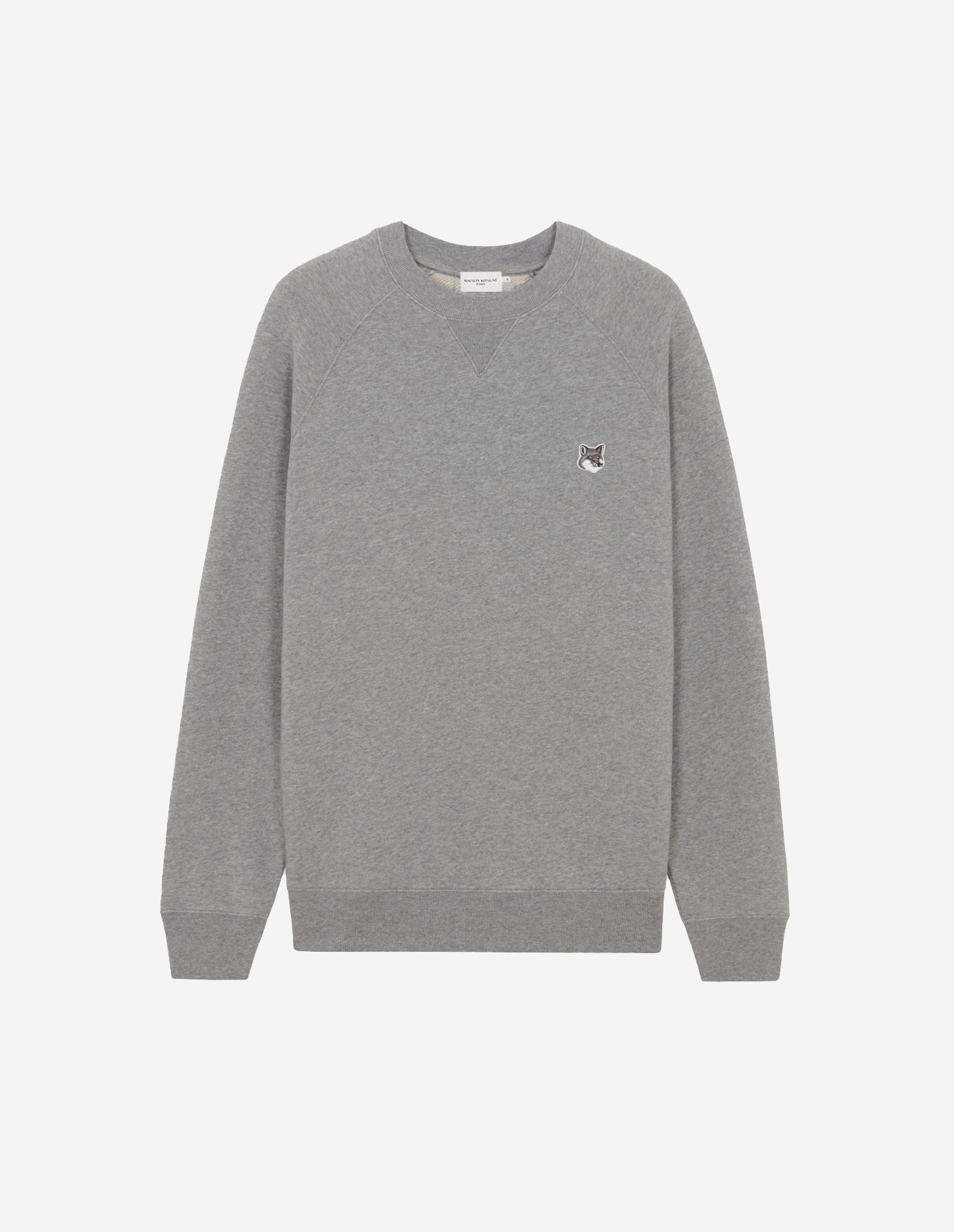 Grey Fox Head Patch Classic Sweatshirt Grey Melange