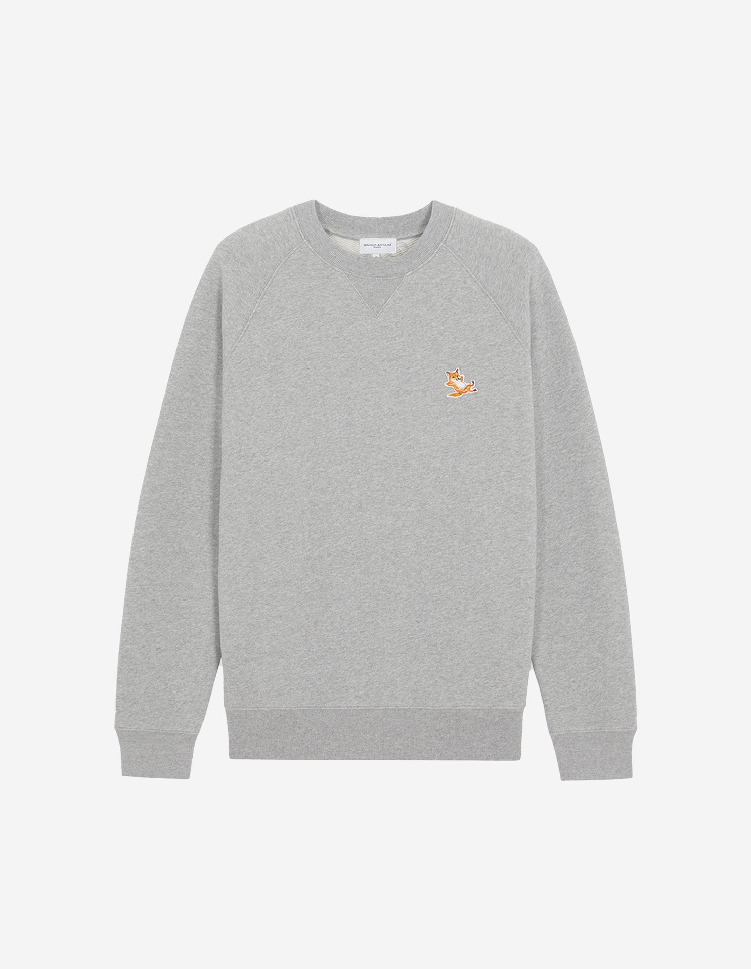 Unisex Chillax Fox Patch Classic Sweatshirt Grey Melange