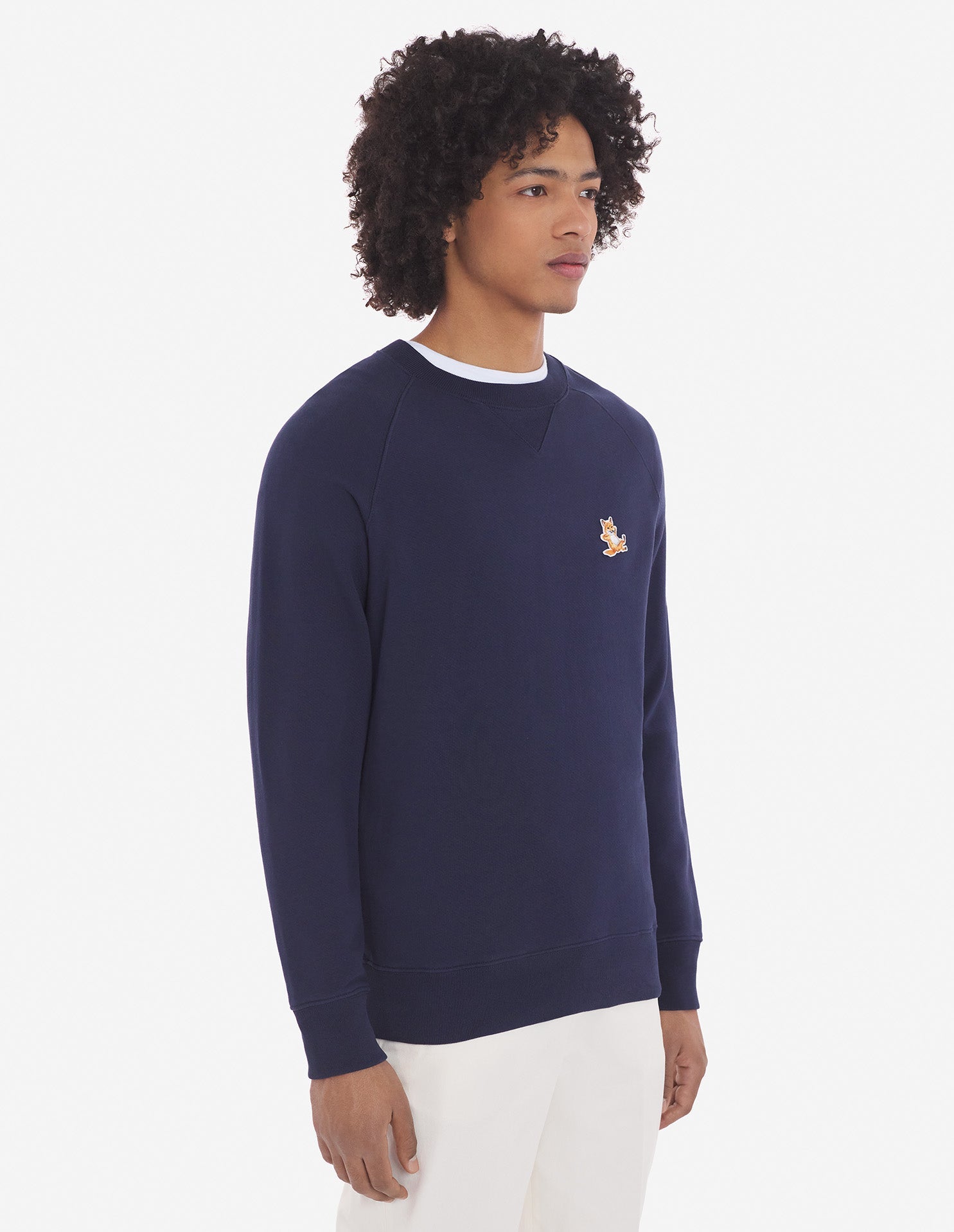 Unisex Chillax Fox Patch Classic Sweatshirt Navy