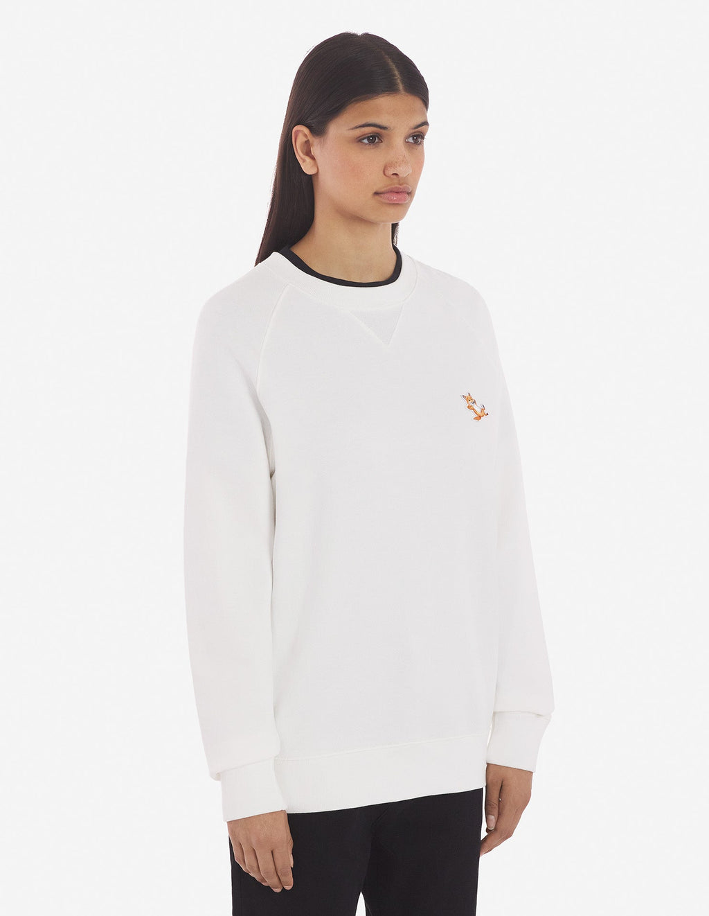 Unisex Chillax Fox Patch Classic Sweatshirt Ecru