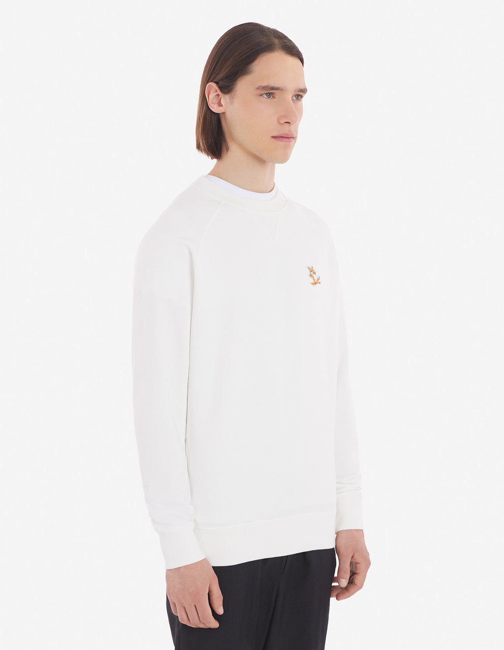 Unisex Chillax Fox Patch Classic Sweatshirt Ecru