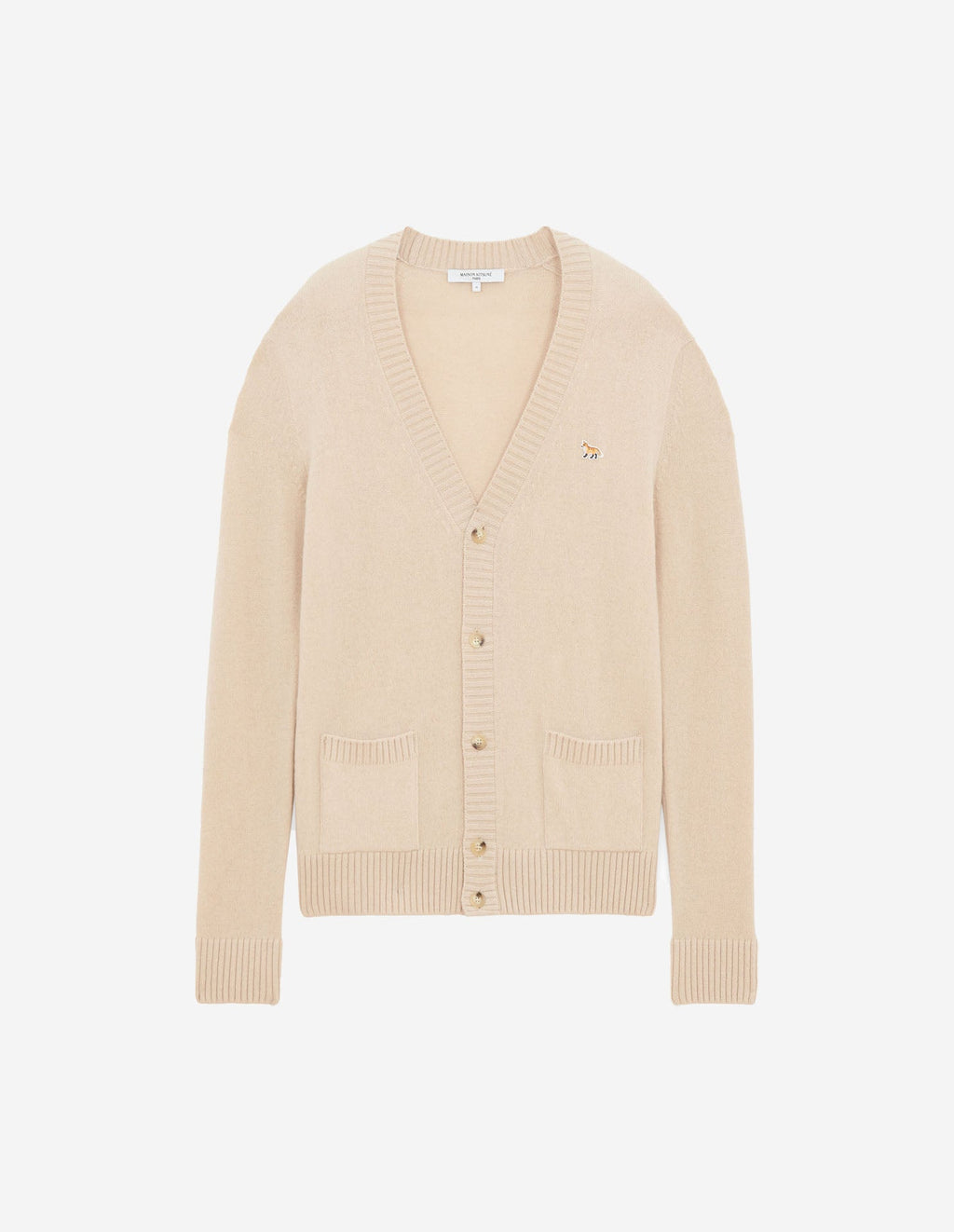 Baby Fox Patch Cosy Cardigan Beige