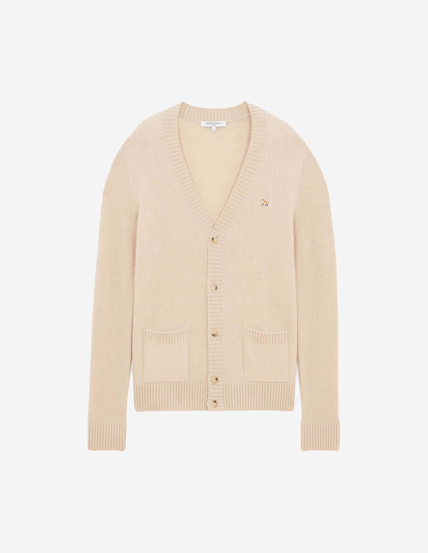 Baby Fox Patch Cosy Cardigan Beige