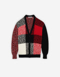 MOULINE CHECK CARDIGAN BLACK RED CHECK