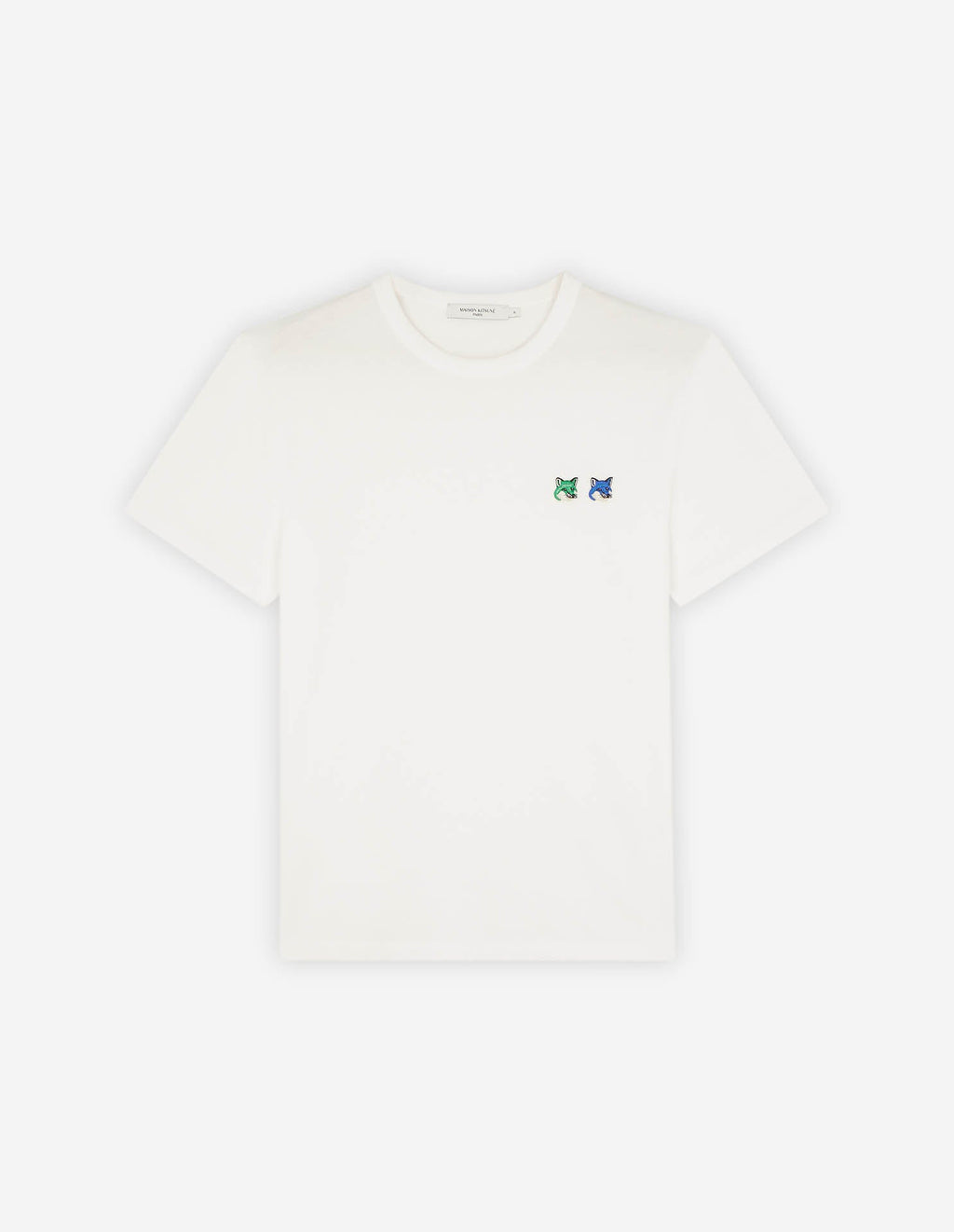 Double Monochrome Fox Head Patch Classic Tee-shirt white
