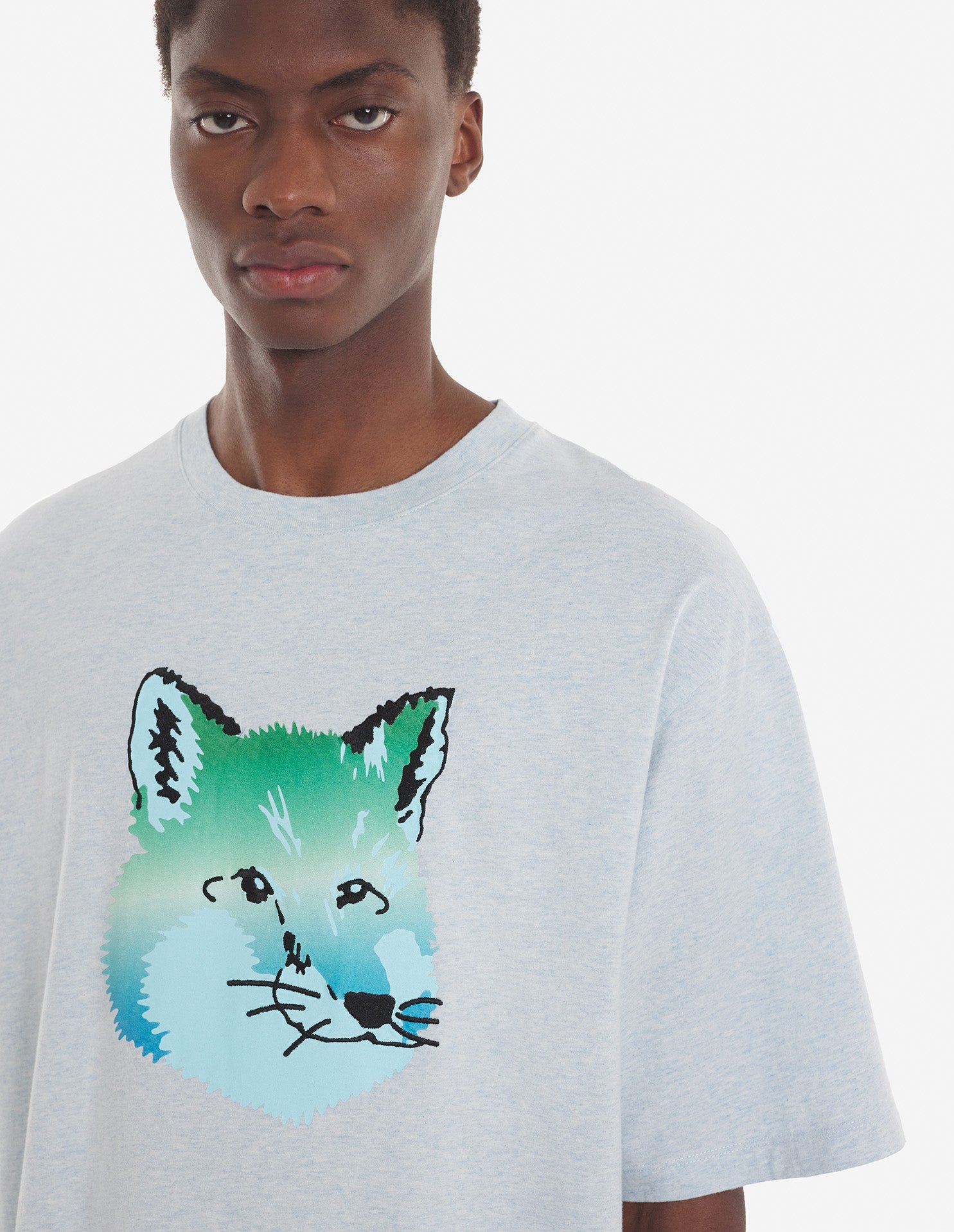 Vibrant Fox Head Easy Tee Blue Haze Melange