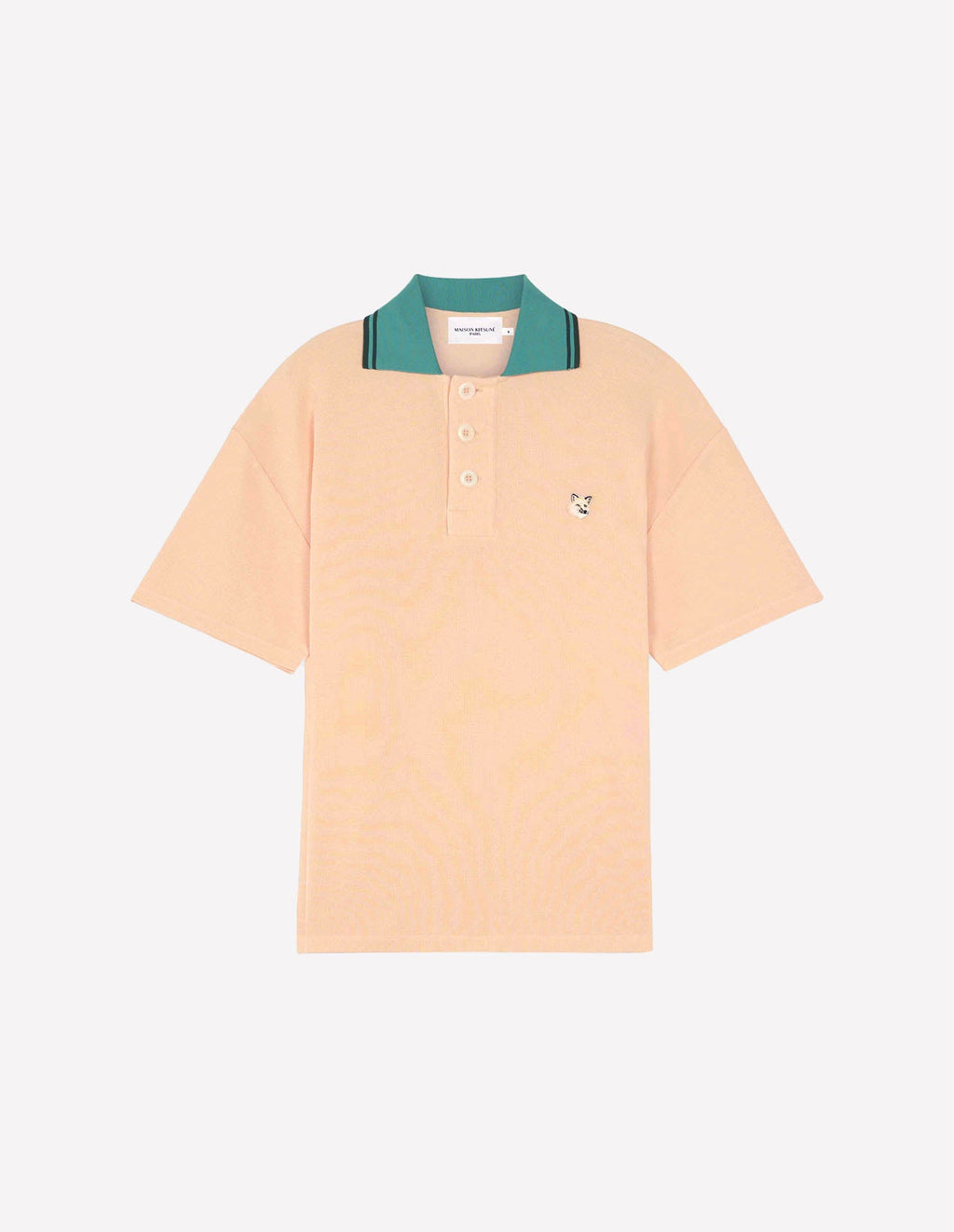 Tonal Fox Head Patch Polo Peach