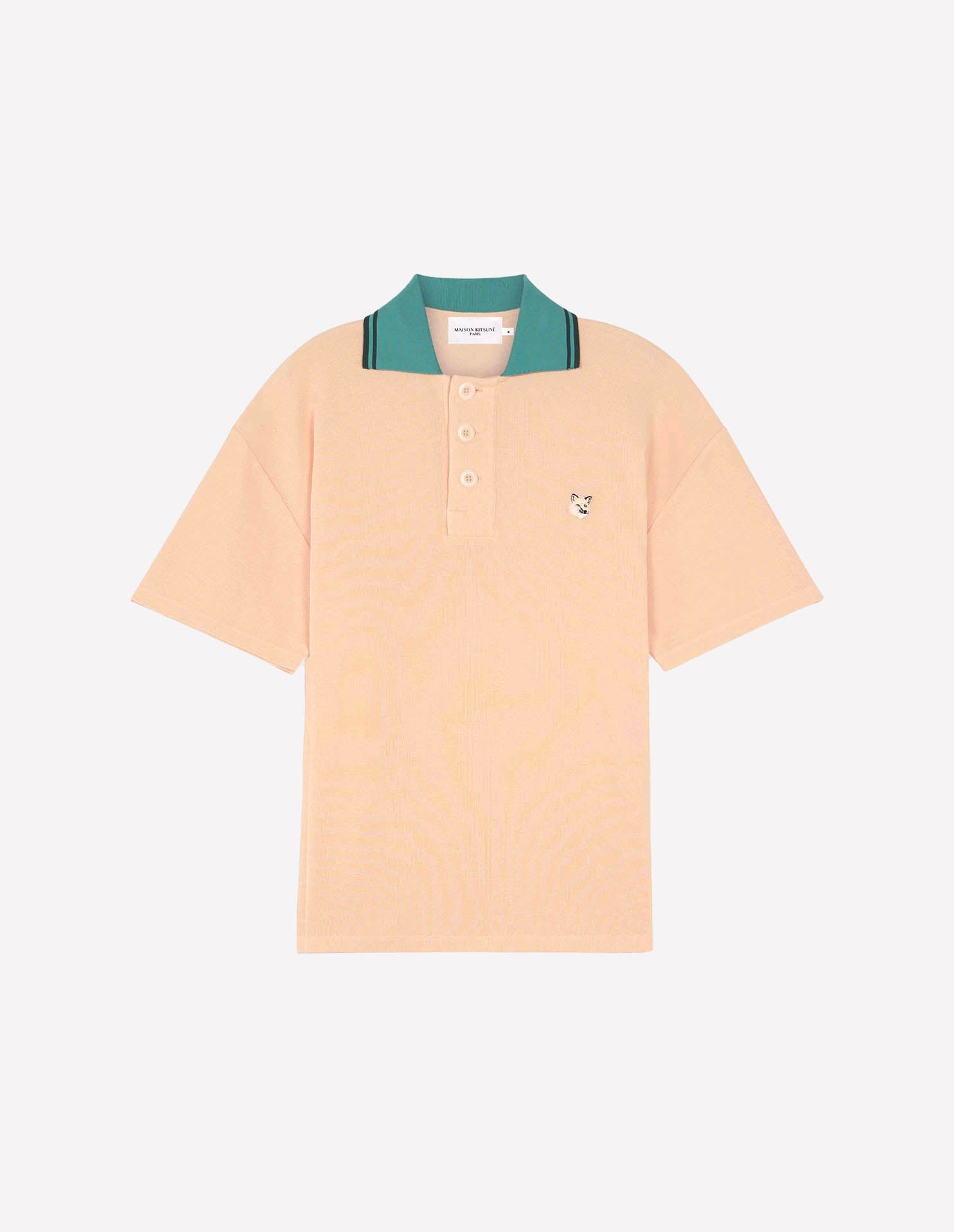 Tonal Fox Head Patch Polo Peach