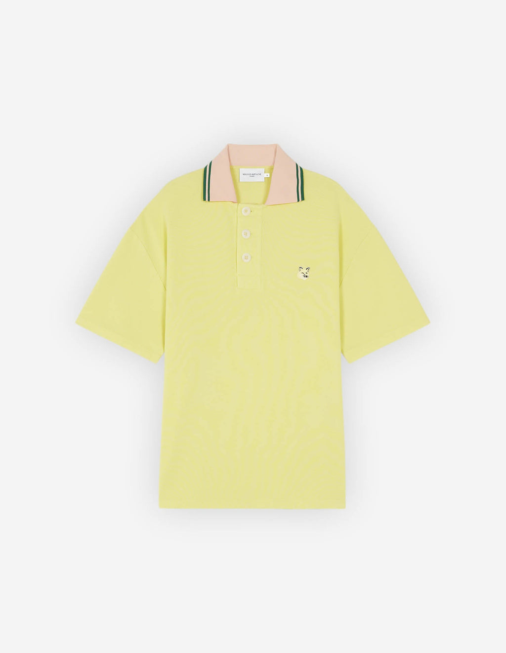 Tonal Fox Head Patch Polo Lemon