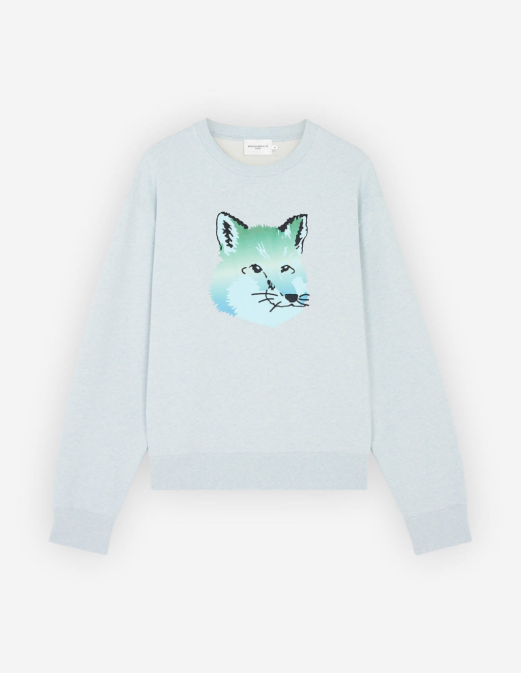Men's Vibrant Fox Head Relaxed Sweatshirt Blue Haze Melange