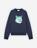 Vibrant Fox Head Relaxed Sweatshirt Navy