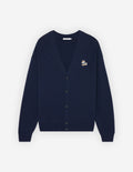 Dressed Fox Patch Relaxed Cardigan Navy