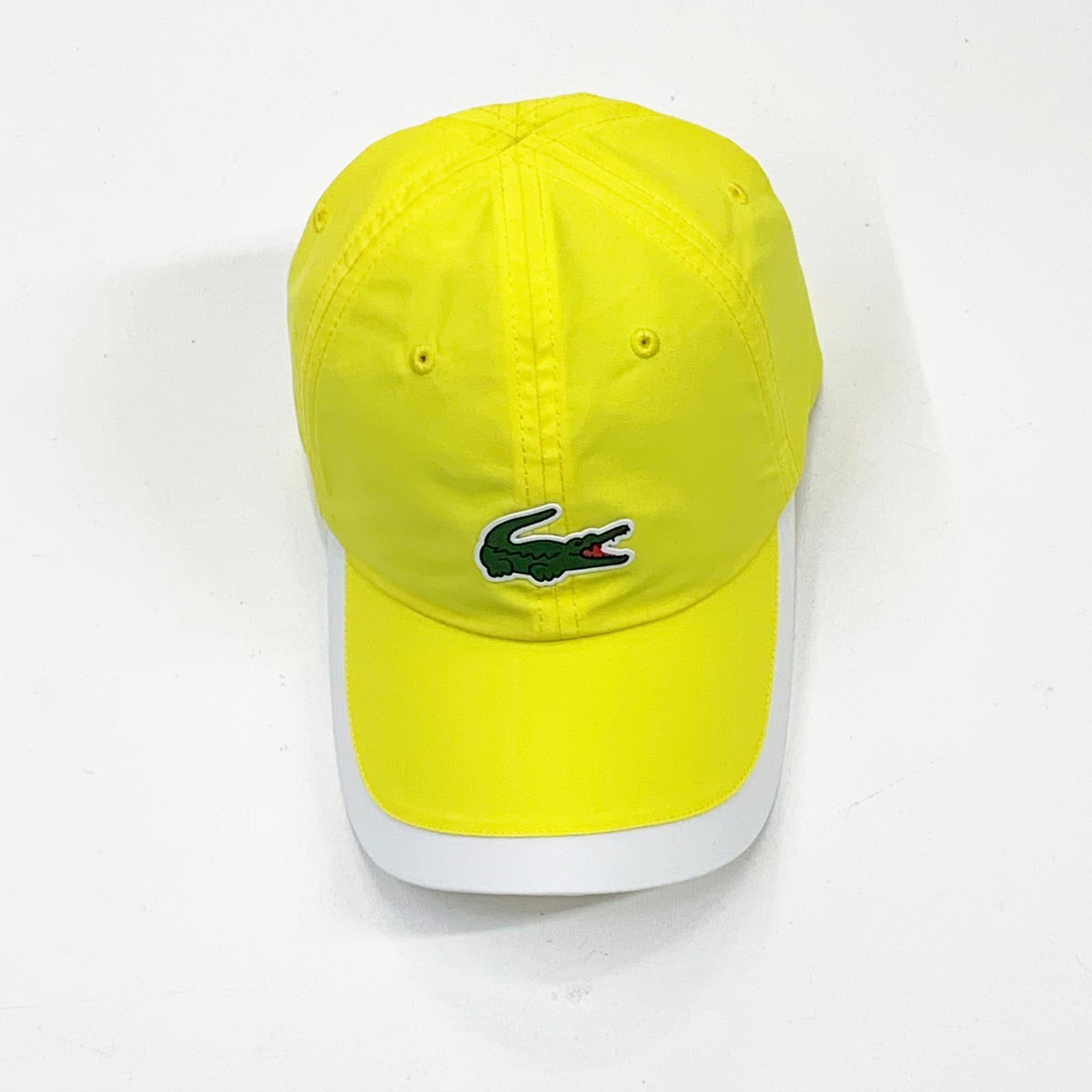 Lacoste (men's yellow/white croc gabardine cap) RK5398 51 HV1
