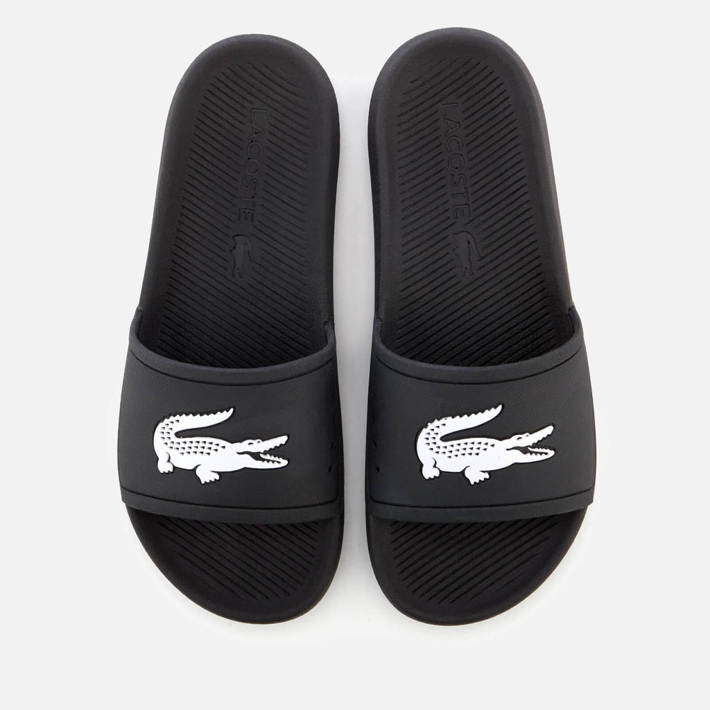 Lacoste Men’s Croc Logo Slides Black/White