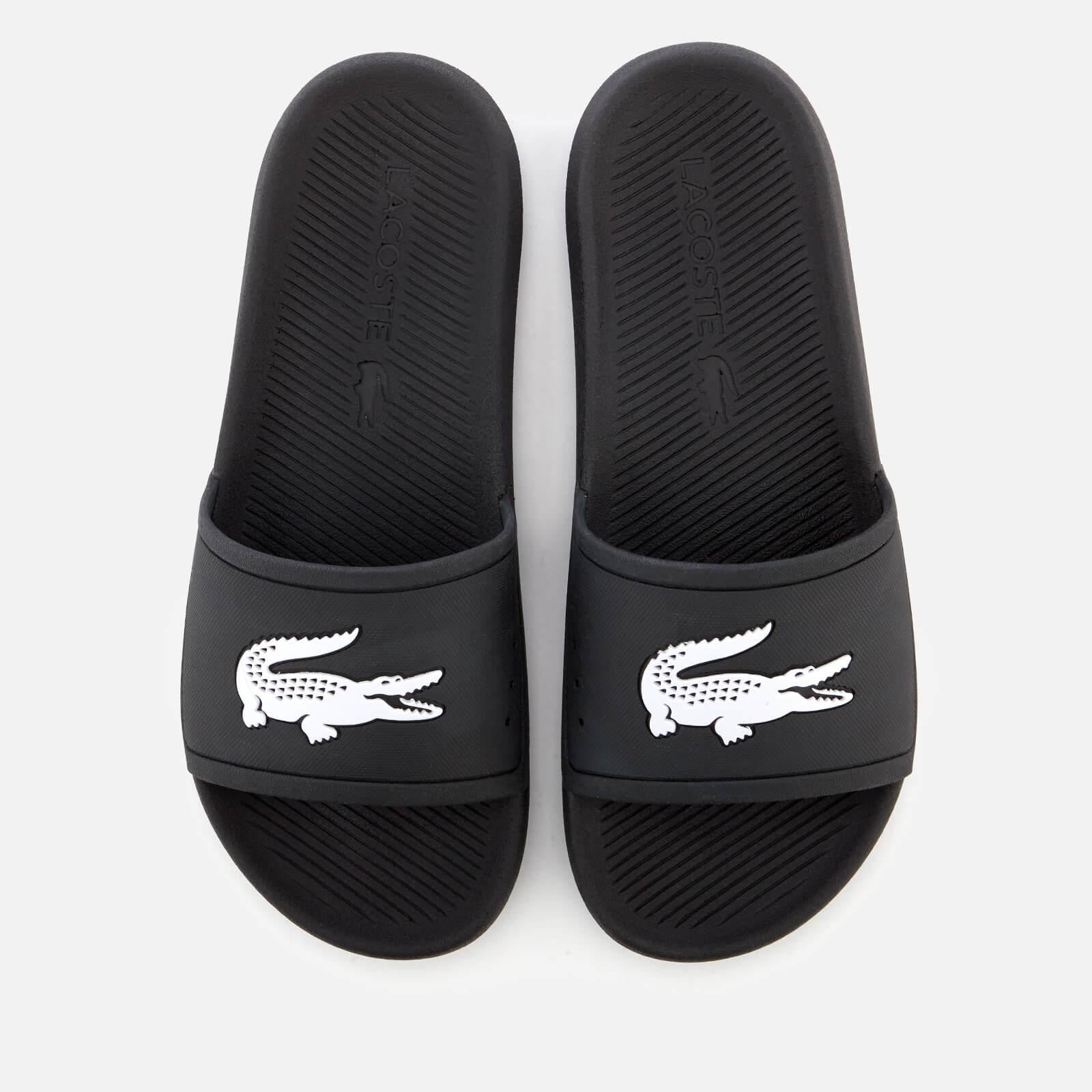 Lacoste Men’s Croc Logo Slides Black/White
