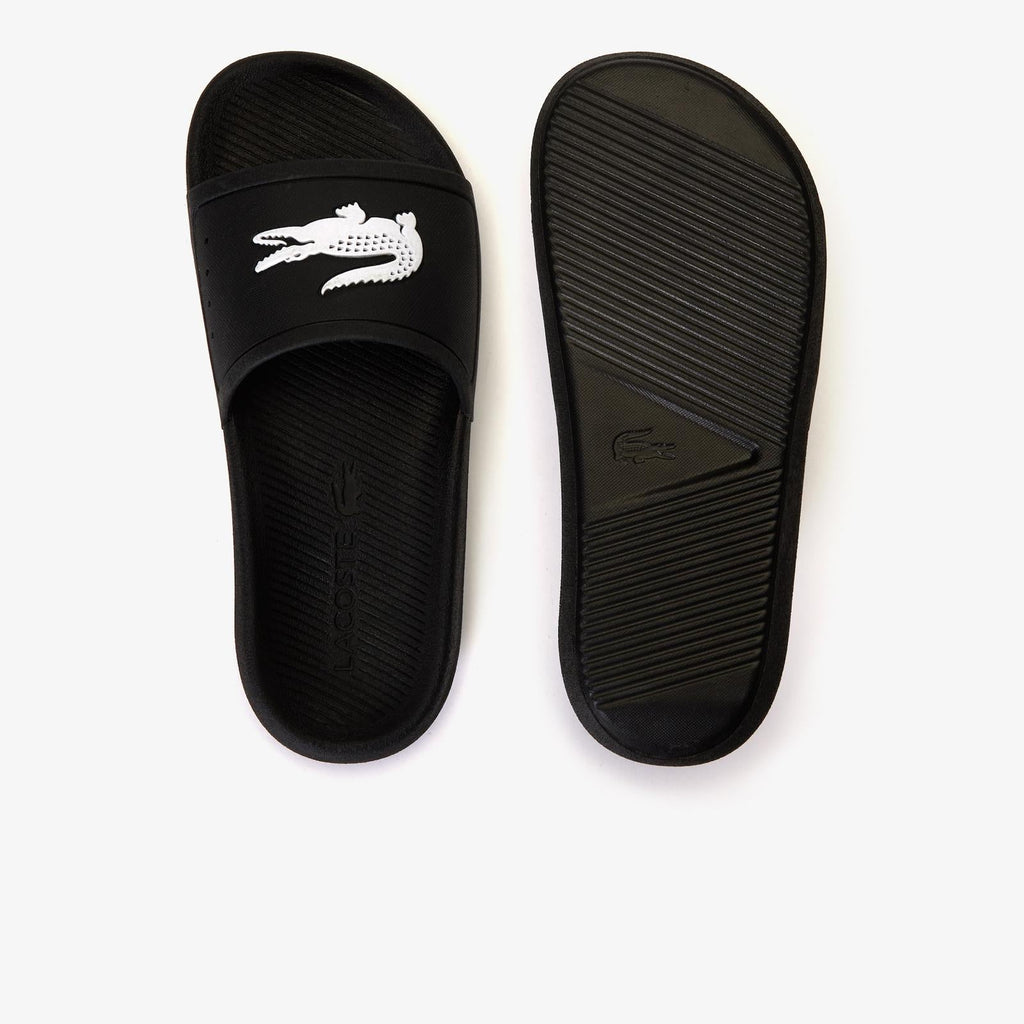 Lacoste Men’s Croc Logo Slides Black/White