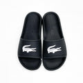 Lacoste (men’s black/white croc slide)