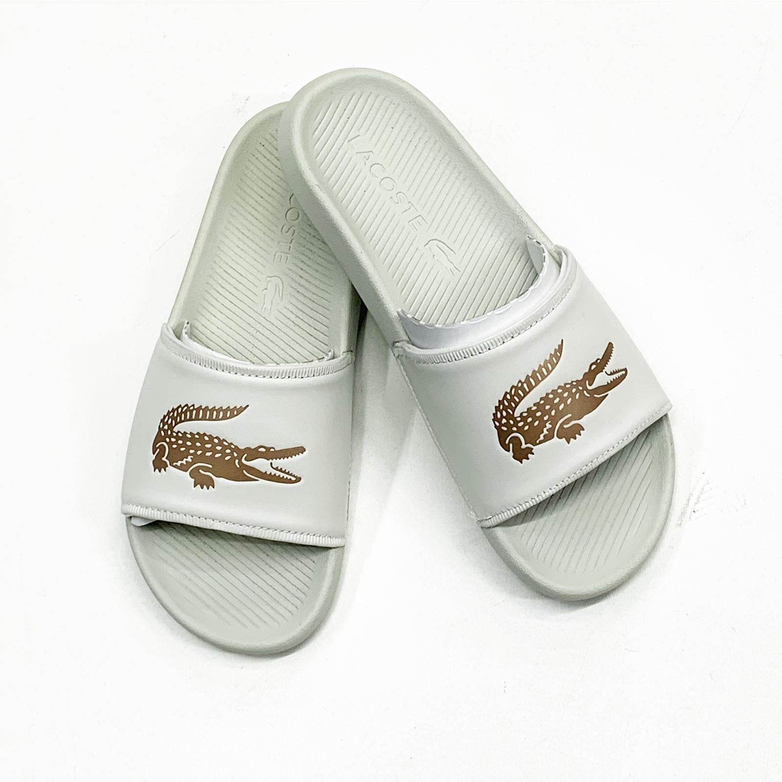 Lacoste Men's Lacoste Croco Slides Off White/gold