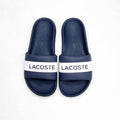 Lacoste Men’s Logo Slides Navy/White