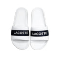 Lacoste Men’s Logo Slides White/Navy