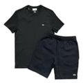 Lacoste (men's black organic cotton short set)