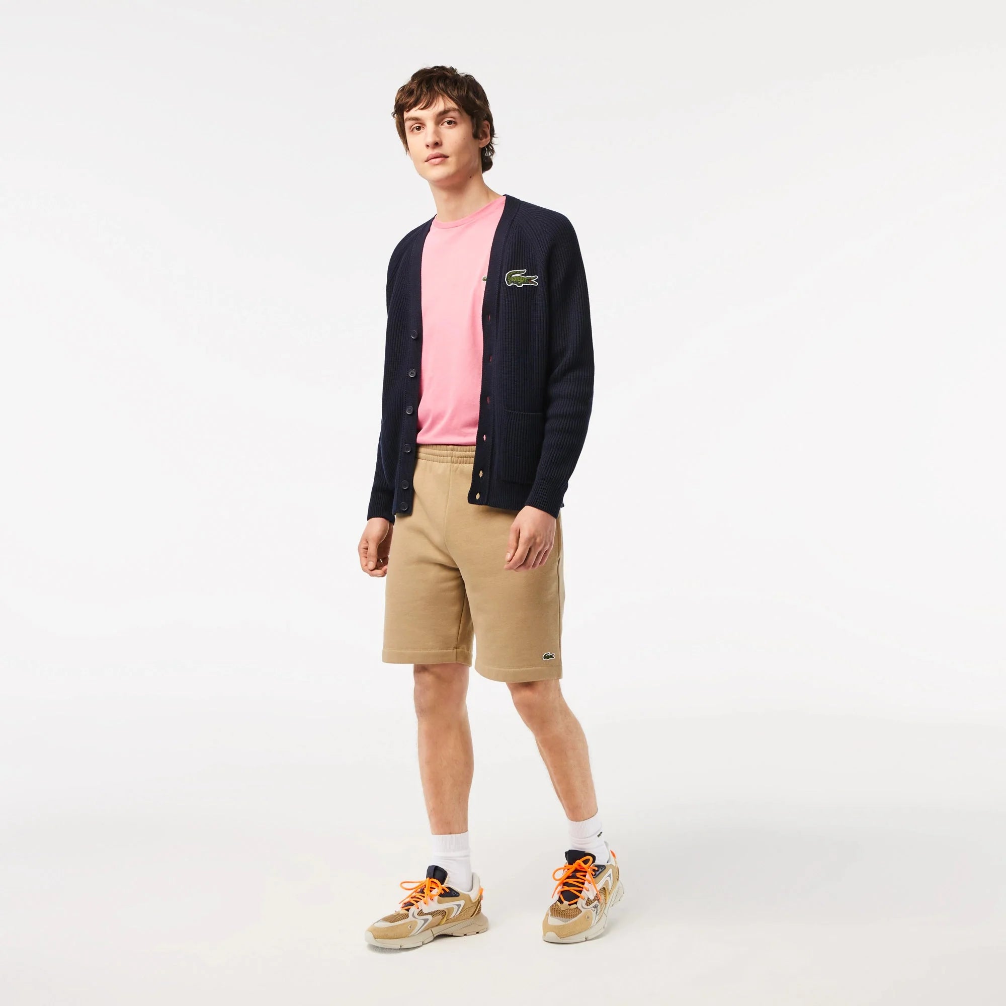 Lacoste Men's Organic Cotton Fleece Shorts GH9627-51-CB8 Beige