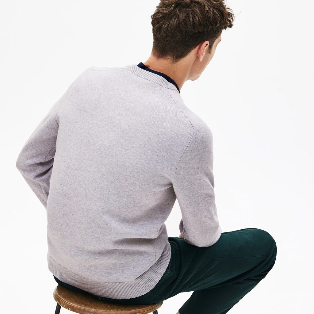 Lacoste (Mens grey croc crewneck sweater)