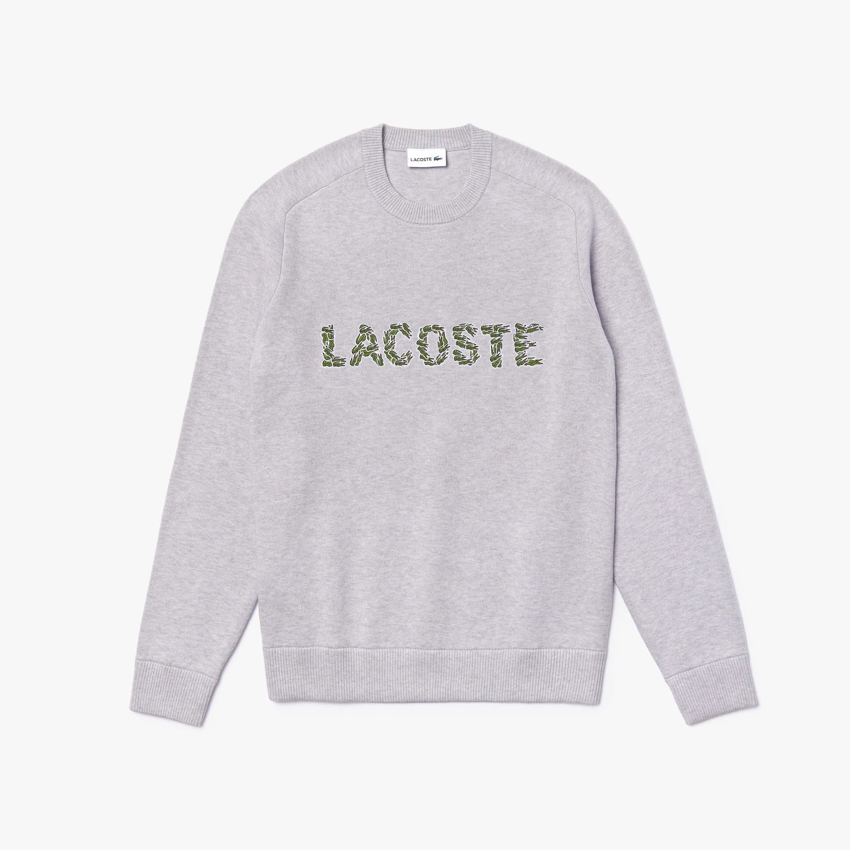 Lacoste (Mens grey croc crewneck sweater)