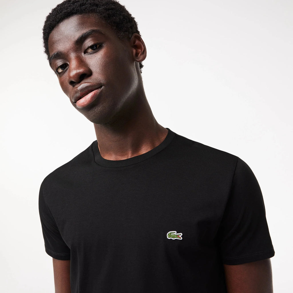 Lacoste Men’s Pima Cotton T-Shirt – Black 031 | Regular Fit