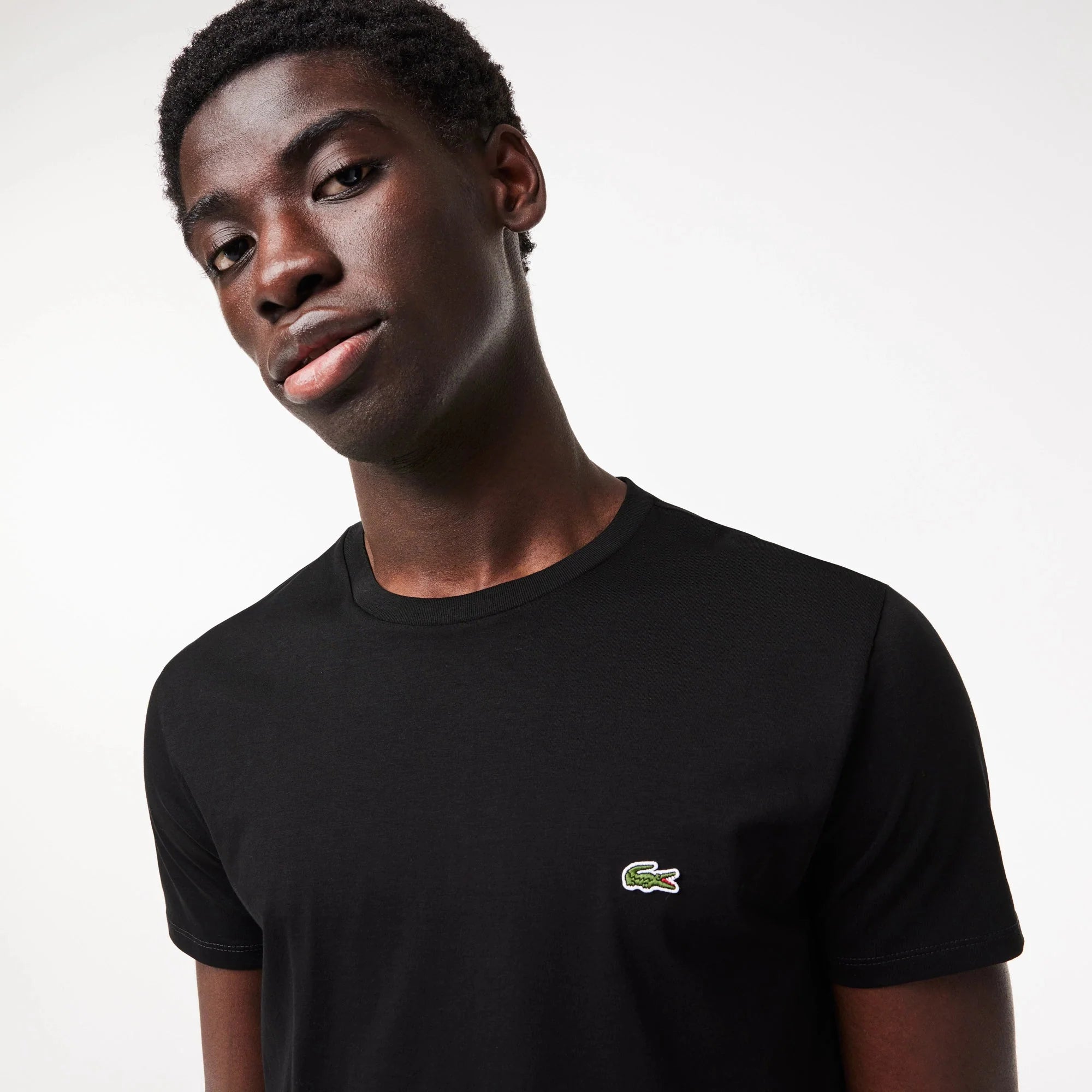Lacoste Men’s Pima Cotton T-Shirt – Black 031 | Regular Fit